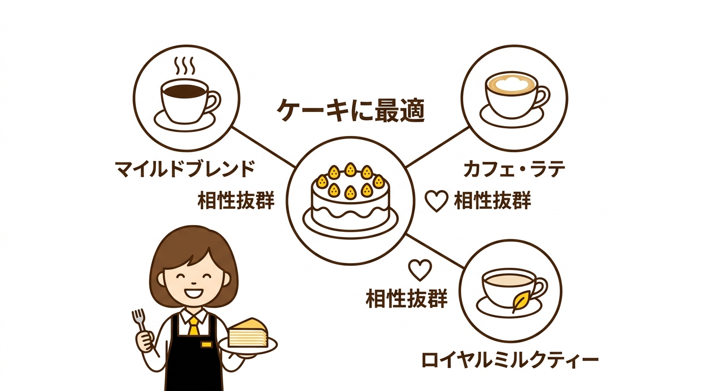 ケーキに合うドトールのペアリングドリンク